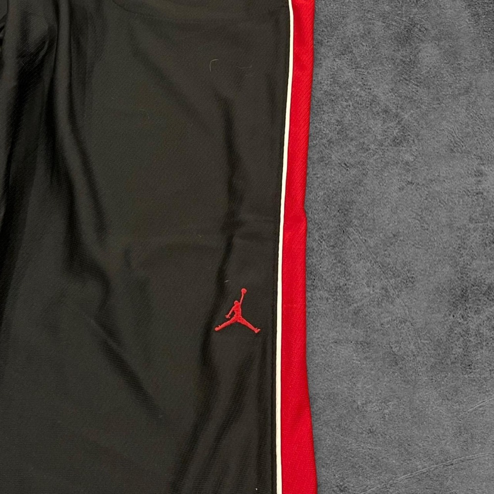 Vintage Y2K Black Red Jordan Wide Leg Track Pants XXL 2000s Baggy - Picture 4 of 5